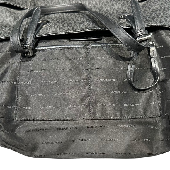 Michael Kors Jet Set Tote Signature Monogram Handbag MK Logo Shoulder Bag Purse - Picture 2 of 16